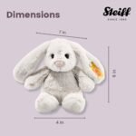 Steiff Hoppie Hase 18 cm hellgrau, Plüschtier Hase mit Schlappohren, Soft Cuddly Friends, flauschiges Stofftier zum – Bild 2