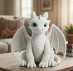 Light Fury Dragon Crochet Pattern, Fantasy Dragon Amigurumi PDF, White Dragon Plush Tutorial